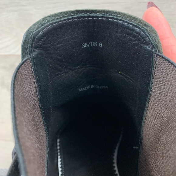 Rag & Bone Leather Mesh Accents Black Leather Chelsea Boots - Picture 8 of 9